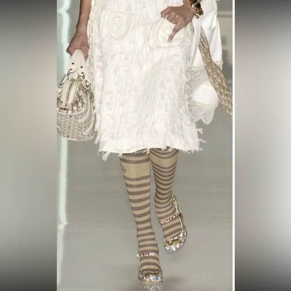 Dior Multicolor Canvas Floral Embroidered Diorissimo  Mary Jane Pumps EU 40.5 - Picture 3 of 14